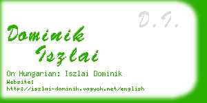 dominik iszlai business card